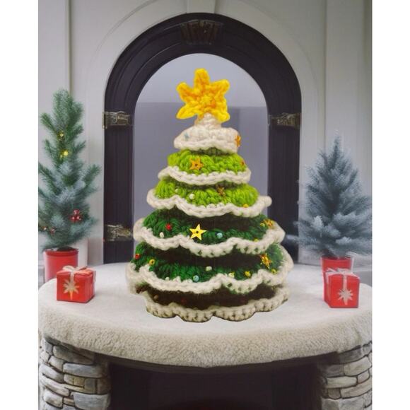 Needle Creations Crochet Kit Christmas Tree 5” Holiday Yarn Craft Set NEW - Picture 3 of 16